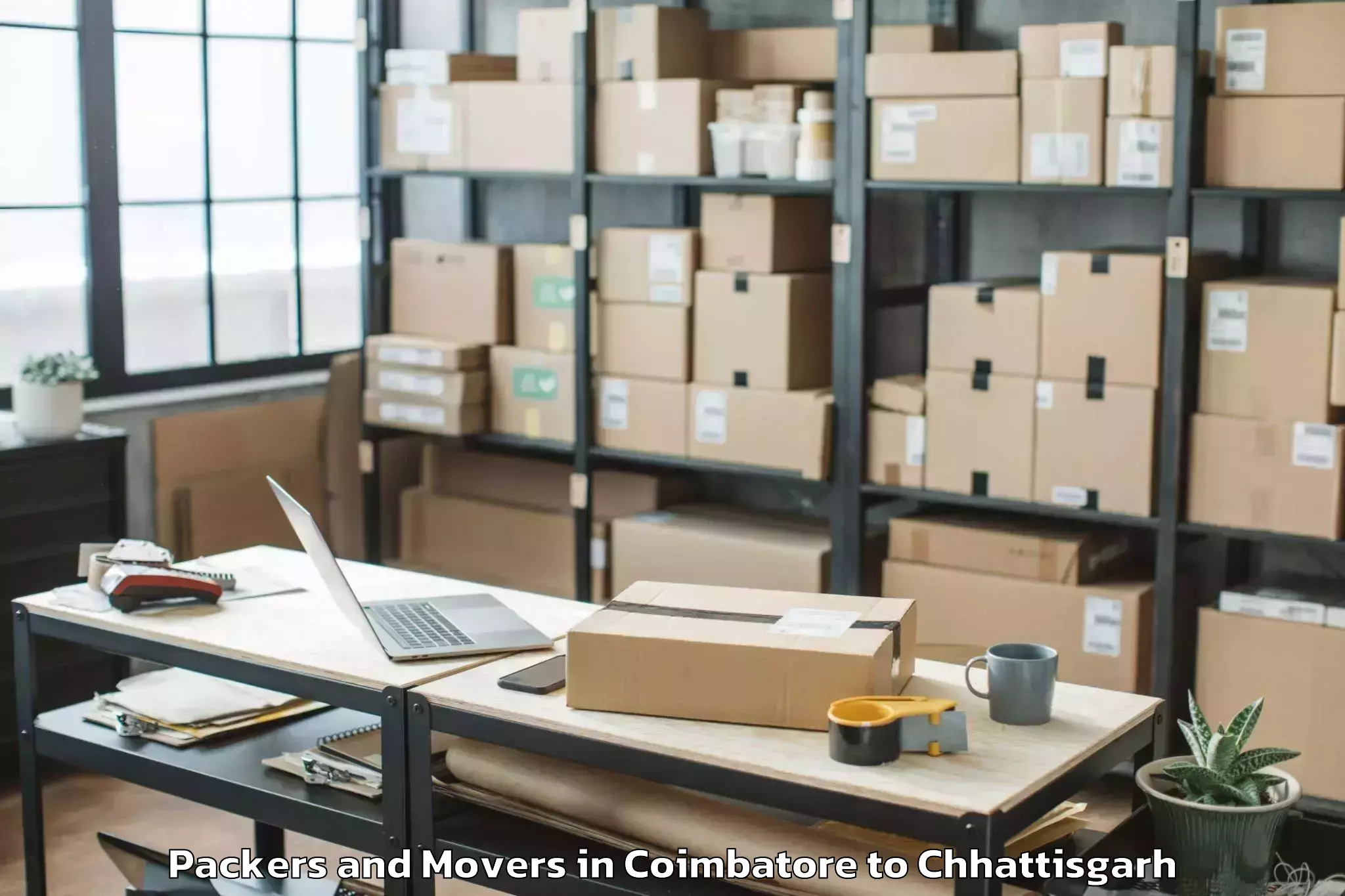 Coimbatore to Champa Packers And Movers Booking